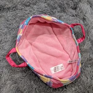 American Girl Bitty Baby Doll Carrier Moses Basket With Handles Colorful